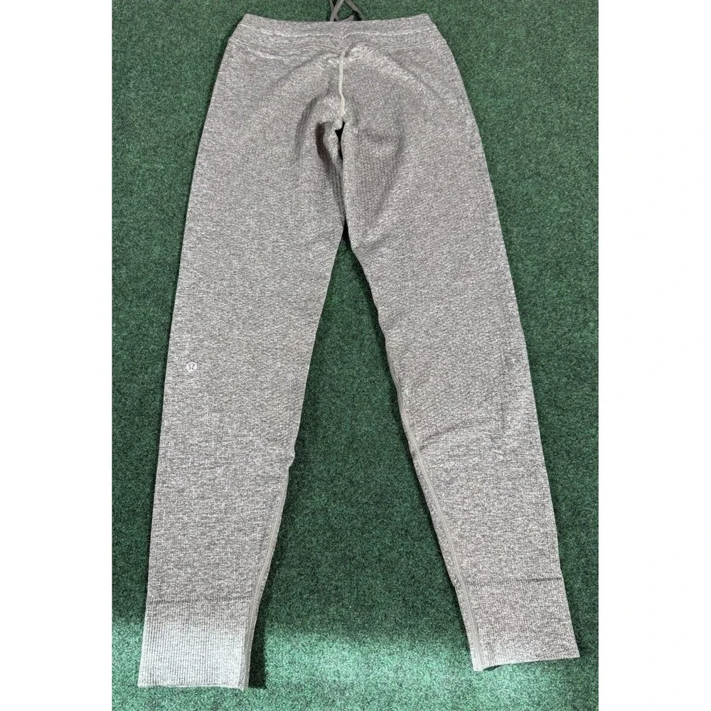 Lululemon Engineered Warmth Joggers Womens 2 Green Gray?‎ Merino Wool Knit Blend